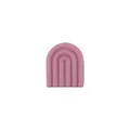 Anneau de dentition arc-en-ciel en silicone mauve pour accessoires de sucettes bébé - Vieux Rose