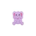 Cute lavender elephant silicone charm for baby pacifier chains and DIY shoe accessories - Purple