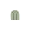 Anneau de dentition arc-en-ciel en silicone vert sauge pour attache-tétine - Vert Haricot