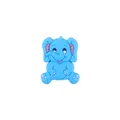 Blue cartoon elephant silicone accessory for baby pacifier clips and DIY crafts - Blue