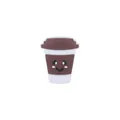 Cartoon koffiebeker siliconen bijtring bedeltje in bruin en wit voor baby DIY accessoires - koffiekleur