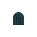Perle de dentition en silicone vert foncé en forme d'arc avec texture côtelée DIY - Vert clair