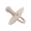 Draagbare beige siliconen baby fopspeen met rond schild en kersvormige speen - Beige 4#