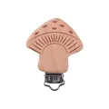 Beech wood mushroom pacifier clip with metal fastener for baby accessory kits - Mushroom