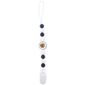 Silicone pacifier clip with sushi beads and plastic safety clasp for babies - Sushi