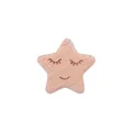 Star-shaped beech wood teether with smiling face for DIY baby pacifier clips - Star Smiley Face
