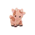 Lindo colgante de cabra de silicona rosa y marrón para accesorios de bebé o decoración - Rosa Fuerte