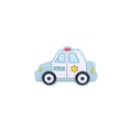 Cartoon blue police car silicone teether charm accessory for baby pacifier clips - Light Blue