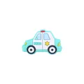 Accessorio in silicone auto della polizia per massaggiagengive fai da te neonato - Blu lago