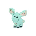 Mint green silicone reindeer charm accessory for DIY baby teething or shoe decoration - Mint Green