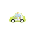 Massaggiagengive auto della polizia verde in silicone per catenelle e accessori fai da te - Giallo