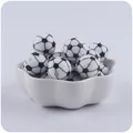 15mm food-grade silicone football beads for DIY pacifier chains and jewelry making - Football