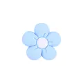 Light blue flower silicone bead for DIY baby pacifier clips and teething toys - Blue
