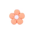DIY baby pacifier chain accessory with soft pink silicone flower and white center - Rose Pink