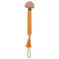 Attache-tétine bohème orange tressée à la main avec clip en bois à motif arc-en-ciel - Arc-en-ciel