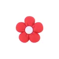 Red flower silicone charm for baby pacifier clips and DIY accessory wristbands - Red
