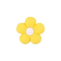 DIY baby pacifier chain accessory featuring a yellow silicone flower charm with white center - Yellow