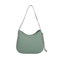 Borsa a sella verde menta minimalista in ecopelle opaca con forma a mezzaluna - Verde chiaro