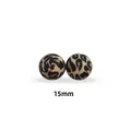 Cuentas de silicona de 15mm con estampado de leopardo beige para joyas DIY y chupetes - Estampado de Leopardo