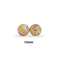 15 mm kleurrijke siliconen kralen met spiraalpatroon voor DIY speenkettingen en sieraden - Gele Serie