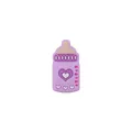 Accesorio de silicona para zapatos con forma de biberón rosa y morado con corazón - Púrpura