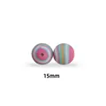 15 mm kleurrijke gestreepte siliconen kralen voor DIY speenkoorden en armbanden - Roze Serie