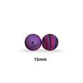 15mm siliconen kraal met roze en paarse wervelpatronen voor DIY fopspeenkettingen - Paarse Serie