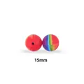 Regenboog siliconen kralen 15mm met wervelpatroon voor DIY sieraden maken - Regenboog