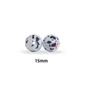 15mm siliconen kralen met kleurrijk terrazzo patroon voor DIY speenkoorden en bijtringen - Wit