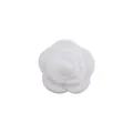 White rose-shaped silicone teething charm for DIY baby pacifier clips and jewelry - White