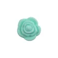 Mint green silicone rose teether flower accessory for DIY baby pacifier clips - Mint Green