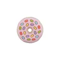 Pink donut silicone charm with colorful sprinkles for DIY pacifier clips and bracelets - Donut