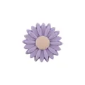 DIY 22mm purple daisy silicone bead with yellow center for baby pacifier clip accessory - Light Purple