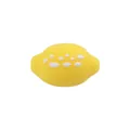 Perlina in silicone limone giallo a pois bianchi per catenelle per ciuccio - Limone