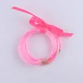 Armreif-Set aus Silikon mit pinkem Glitzer und einer passenden rosa Satinschleife - Rosa