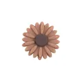 22mm Silikon-Gänseblümchen-Perle für Schnullerketten in Vintage-Orange und Braun - Braun