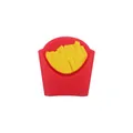 Perla in silicone a forma di patatine fritte rosse per catenelle e braccialetti fai da te - Patatine fritte