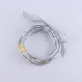 Bracciali in silicone argento glitterato con tubi dorati e fiocco di nastro grigio - Argento