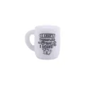 Miniature white craft mug accessory featuring I CRAFT THEREFORE I HOARD slogan - I Craft Therefore I Hoard Style (2#)