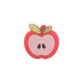 Cartoon apple-shaped soft PVC pacifier chain accessory for toddlers teething - Red Apple