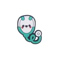Tiffany blue cartoon stethoscope PVC charm with cute facial expression for DIY accessories - Lake Blue Stethoscope