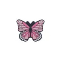 Pink and navy blue butterfly silicone teether and pacifier chain accessory for infants - Pink