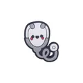 Cartoon stethoscope PVC shoe charm in grey and white for creative DIY accessories - Gray Stethoscope