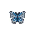 Blue butterfly silicone teether accessory with multi-layer cartoon design for baby clips - Blue