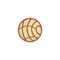 Brown Mexican Concha bread silicone bead accessory for DIY pacifier clips and bracelets - Yellow Toast