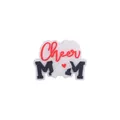 Cartoon animal silicone bead for DIY pacifier clips featuring a red Cheer MOM charm motif - Cheer Mom