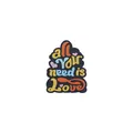 Cartoon DIY pacifier chain charm with colorful 'All You Need Is Love' slogan - LOVE
