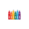 Rainbow crayon charms for shoes, colorful PVC DIY accessories for kids clogs and sandals - Colored Crayons