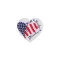 Cuenta de corazón para sujetachupetes con diseño Faith Family Freedom y bandera EE.UU. - Bandera EE. UU.