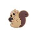 Cute brown squirrel silicone teething bead accessory for DIY pacifier clips - Yellow